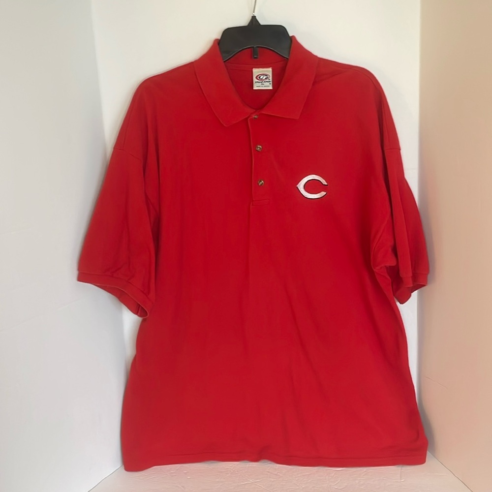 Cincinnati Reds baseball short sleeve collared shirt by True Fan Men’s size XL